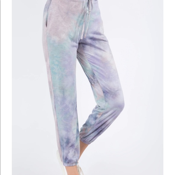 Whiteroom & Cactus Black White Tie Dye Basic Knit Joggers- small - Picture 9 of 9